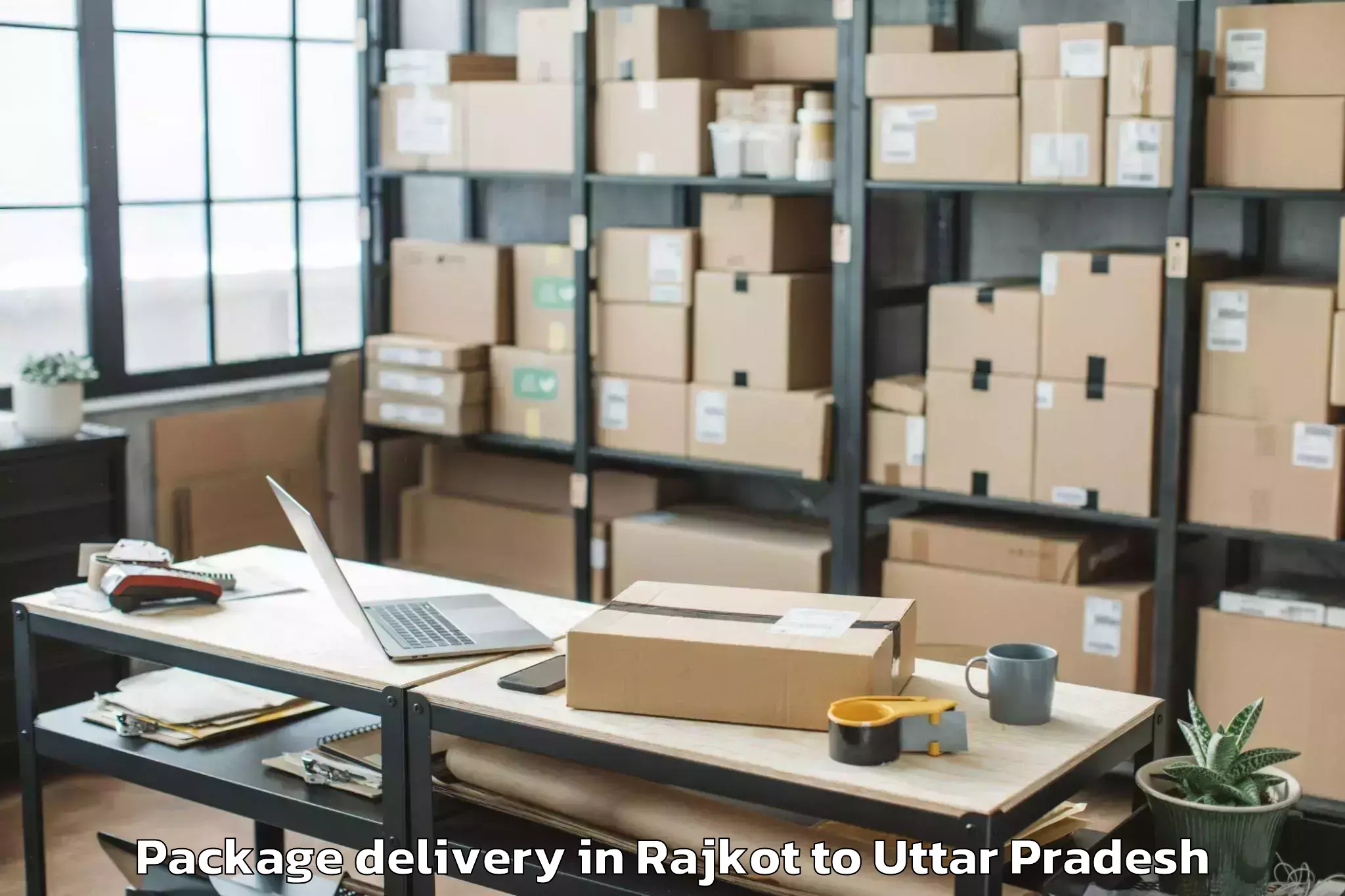 Reliable Rajkot to Garhi Pukhta Package Delivery